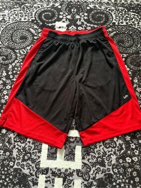 Men's Black & Red Athletic Shorts Size Men Small
